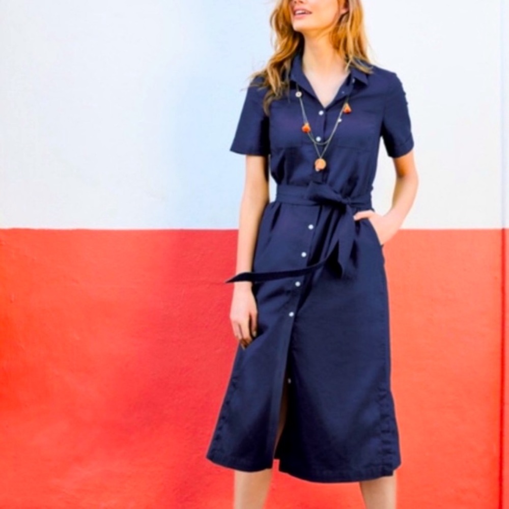 Boden Linen Shirt Dress